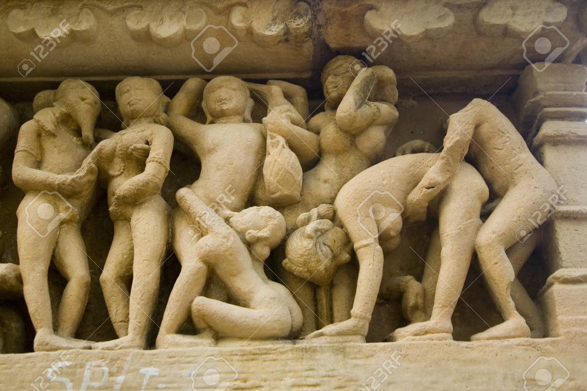 Erotic Statues at the Lakshmana Temple in Khajuraho, India