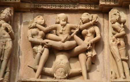 Erotic Statues at the Lakshmana Temple in Khajuraho, India