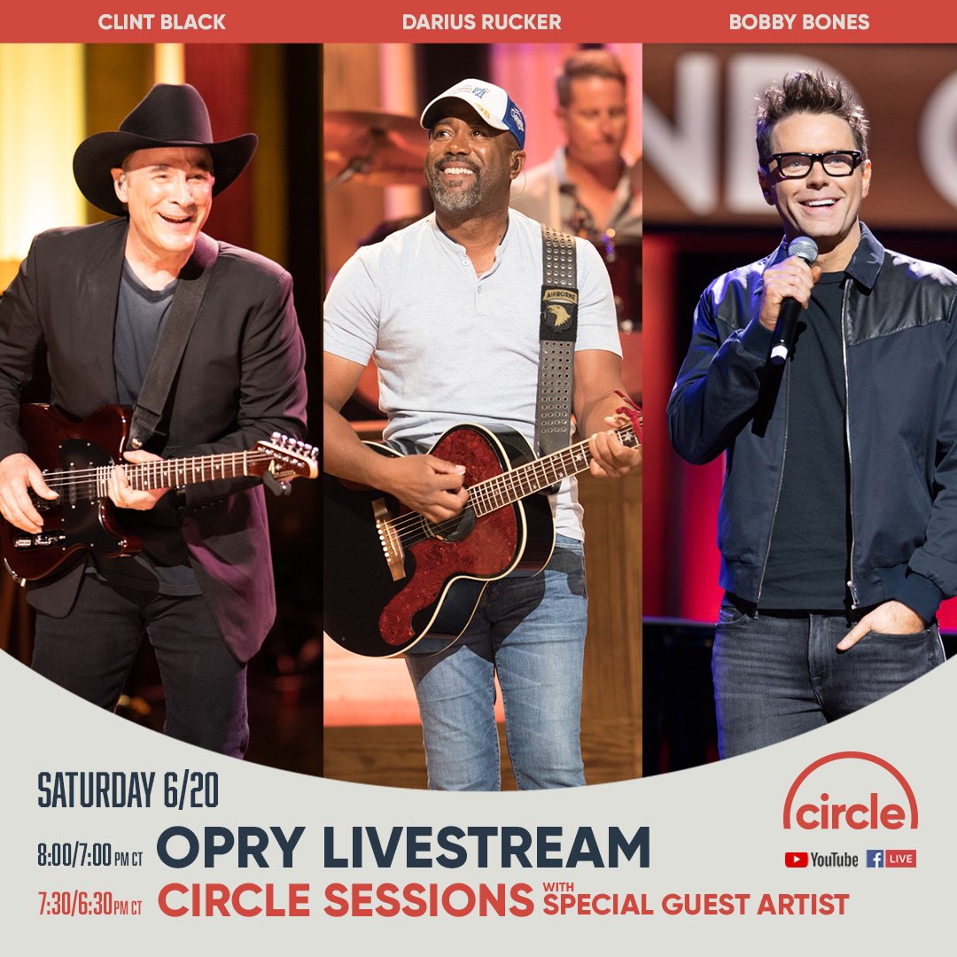 Clint_Black's tweet photo. Tonight’s the night! I’m celebrating the release of my new album #OutOfSane at the @opry with @dariusrucker and @bobbybones at 7:30/6:30c PM. Tune in on @CircleAllAccess. #Unbroken
https://t.co/pcv8XqRDHw https://t.co/wbkIRwR7jm