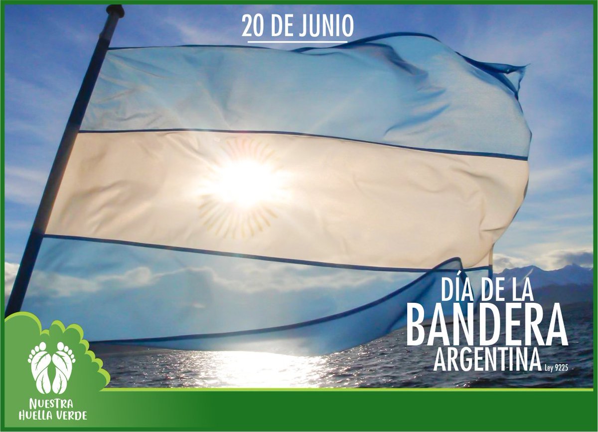 huellaverdeok's tweet photo. DIA DE LA BANDERA 🇦🇷

Celebremos la bandera que nos une y nos inspira a seguir trabajando por un futuro #responsable y #sostenible.
A 200 años del paso a la inmortalidad de #ManuelBelgrano, lo recordamos: "la vida es nada si la libertad se pierde".

#DiaDeLaBandera 🇦🇷 https://t.co/zg6YipAUfM