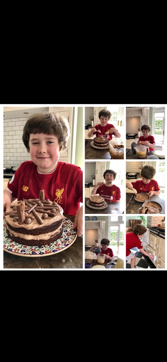 PoulacappleNs's tweet photo. 'Carpe Cocoa' - Seize the chocolate! Robert's chocolate cake certainly does. Fantastic bake Robert! Well done. 
We all know there's no such thing as too much chocolate 😉
#bakeoff
#kidsbake https://t.co/crxEZhlFZb