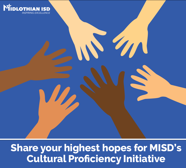 MidlothianISD's tweet photo. To keep our conversation going from Thursday's lunchtime community update regarding what outcomes you would like the Diversity Council to focus on this coming school year, we are leaving our Thought Exchange open until June 22. Visit https://t.co/v7H5UJa915! #MISDProud https://t.co/xFwxhyHxTg