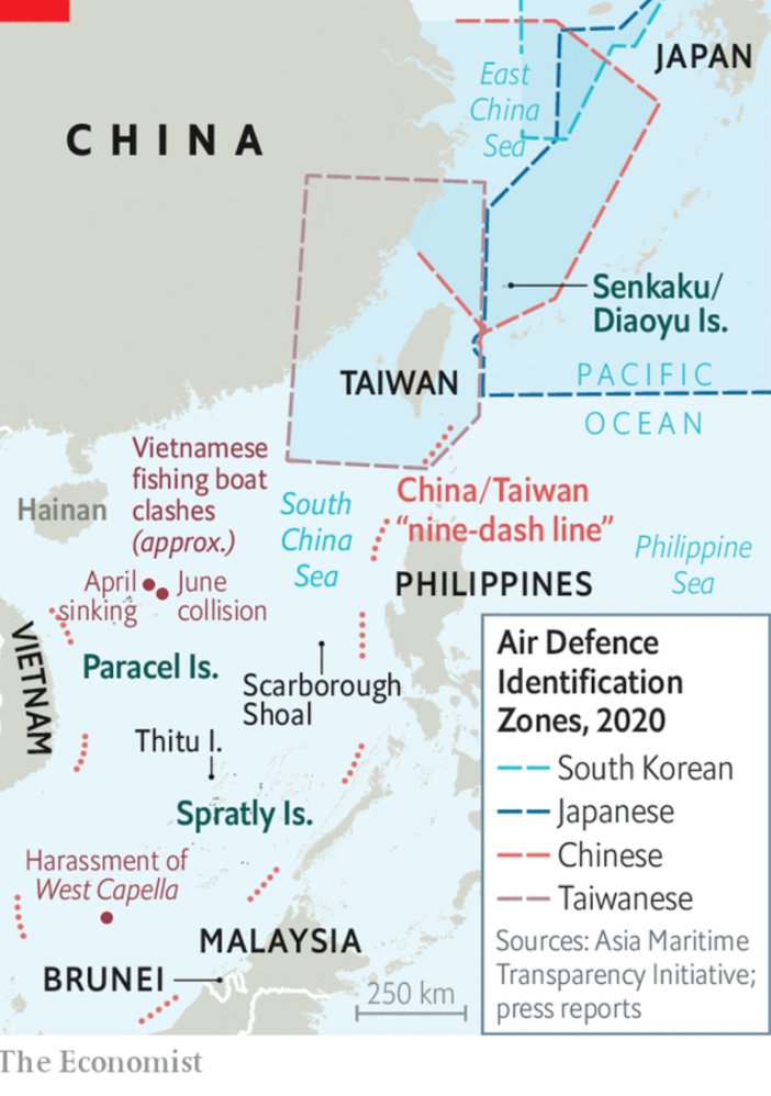 Adam Tooze Usa Was 1st To Declare An Air Defense Identification Zone In 1950 Fearing Surprise Nuclear Attack It Demanded That Planes Radio Their Course Etc China Established Its First