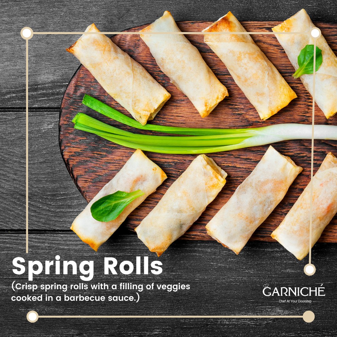 Garniche_chef's tweet photo. Crispy spring rolls are ready!
Are you?
.
Presenting
Garniche - You Choose the Menu
- We buy the ingredients
- Chefs cook in your home kitchen!
- Kitchen is cleaned up before we leave. https://t.co/gImCYJUte2