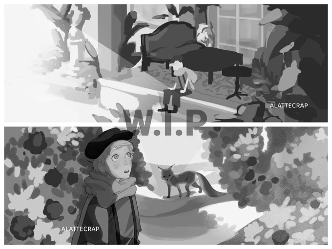 Bro i am trying to do backgrounds😔

For a personal project based on one of my favourite books. Props to whoever can guess it hehe 
