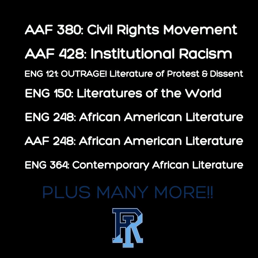 Available courses at URI that discuss Racial & Social Justice. Take the next step and register today!