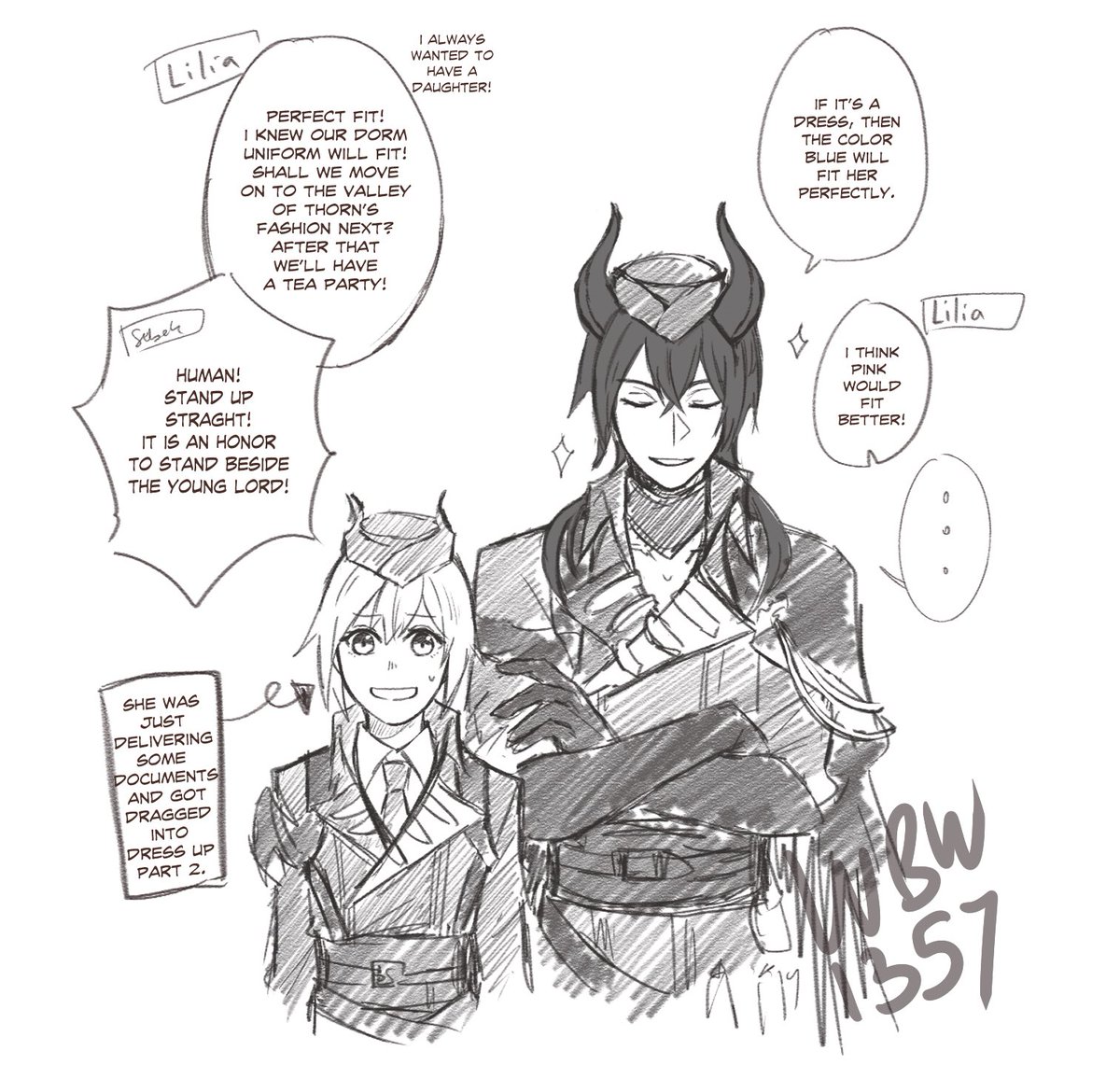 Some quick Malleus and Hikari sketch!

#twstプラス 