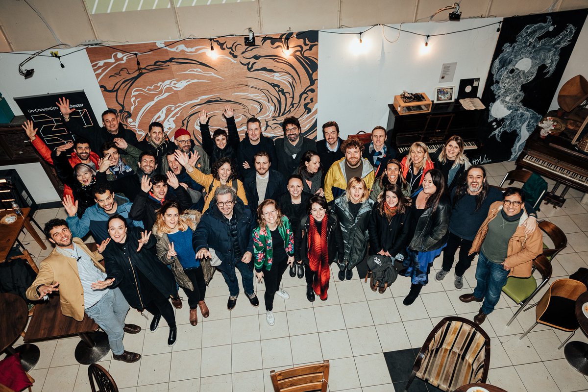 unconvention's tweet image. TODAY @AthensMusicWeek #AMW2020 all about LIVE MUSIC &amp;amp; innovative music entrepreneurs @jumpmusicmarket our pleasure meeting in March at @unconvention (+the tutors 📷⬇️) inc @future_yard @MojaAudio @TRRBLMRCH @HeyGroover @SensiSystems @weareNYADO +more funded @europe_creative