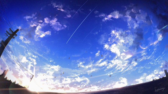 「飛行機雲 風景」のTwitter画像/イラスト(古い順)