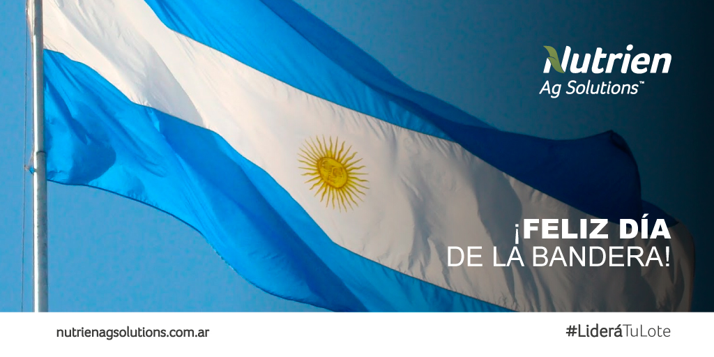 Nuestra bandera, símbolo de unión, lucha y orgullo nacional. Hoy, más que nunca, unidos bajo estos colores, estamos comprometidos con el campo y el trabajo de los argentinos.
¡Feliz Día de la Bandera!
.
#DíadelaBandera #NutrienAgSolutions #LiderátuLote