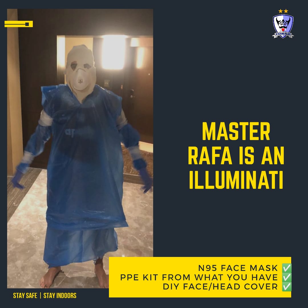 As we go under another phase of lockdown, let us look back at the crypted message Master Rafa had given us months back.

#MasterRafa #BlueMarines