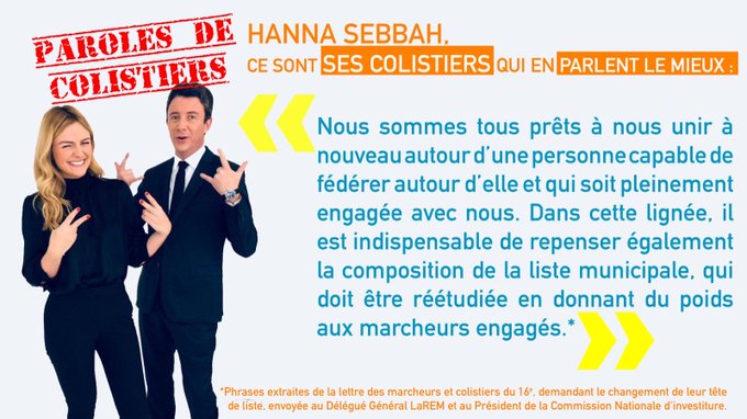 Cathy_Drepper's tweet photo. @HannaSEBBAH Ce sont ses colistiers et militants qui en parlent le mieux ! #paris16 https://t.co/LMENFXf4Fq