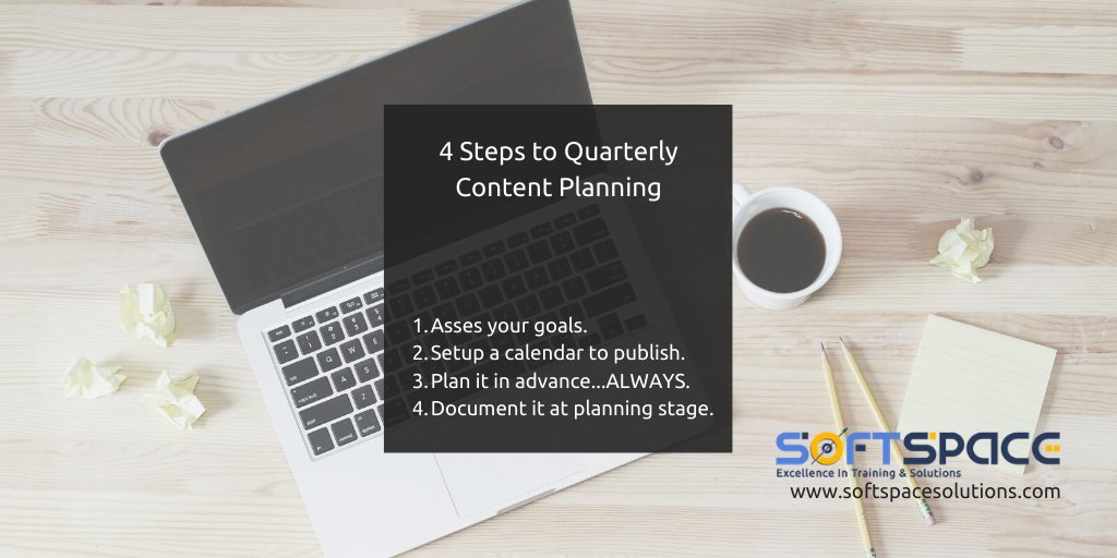 Planning for content? Wish to superspeed it? Follow the following 4 points to prepare a quarterly plan for your content strategy 
#socialmediapost #softspacesolutions #brandbuilding #socialmediamarketing #brand #brandbuildingtips #activebusiness #audienceinteraction