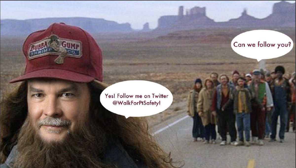WalkForPtSafety's tweet image. Inspired by #ForrestGump @tomhanks —  I’ll keep walking until we fix healthcare. Too many lost to #mederror &amp;amp; #physicianburnout #physiciansuicide. #COVID19 pointed out our deep #HealthDisparities too. So much work to do. Join us pls  @CharityMiles @plan4zero @tgranz @MHatlie 2/2