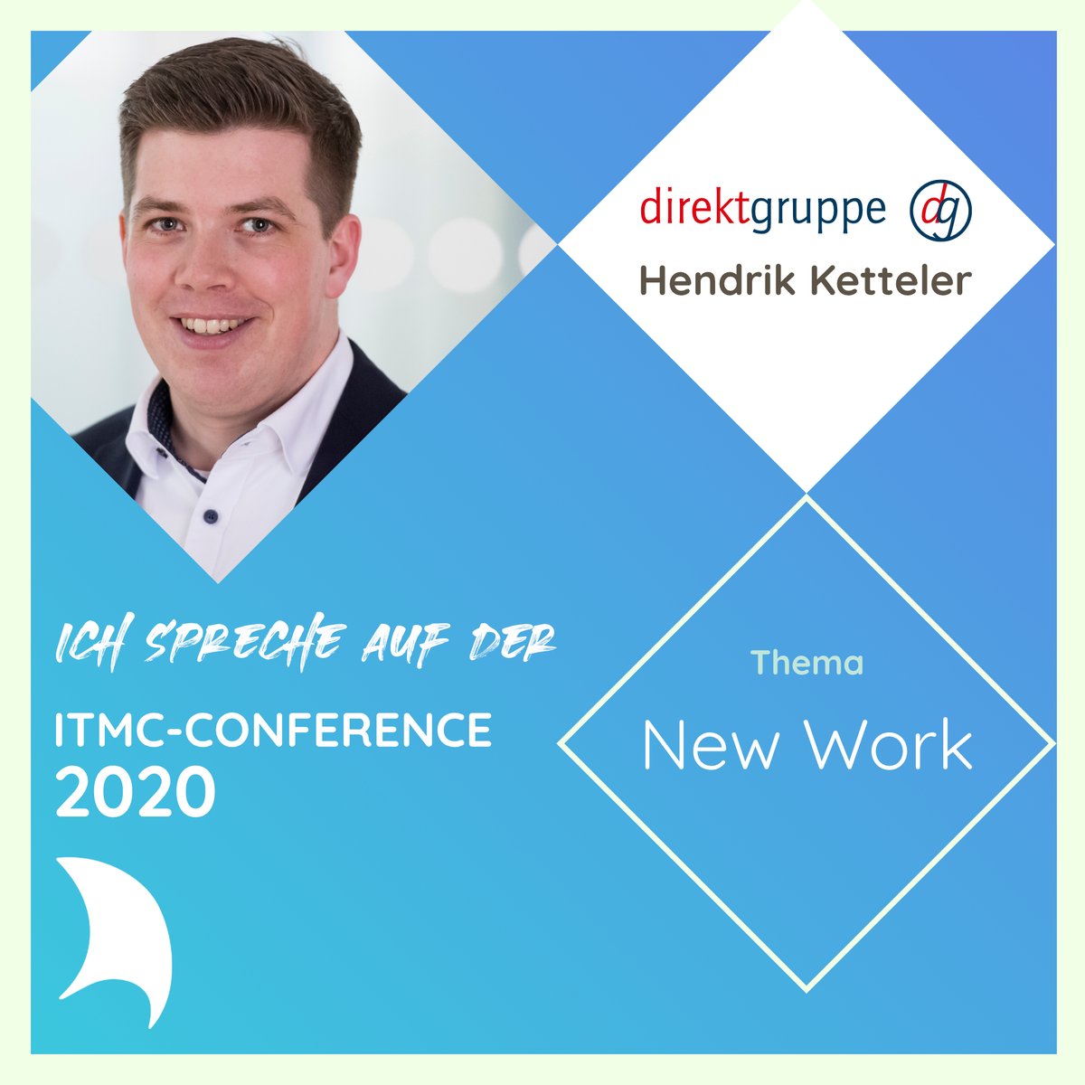 Leider gibt es eine Planänderung: Anstatt der @GeneraliDE wird die @direkt_gruppe teilnehmen! Herr Hendrik Ketteler wird um 19:15 über das Thema New Work sprechen. 

Wir freuen uns sehr, dass das so kurzfristig geklappt hat! Unser Line-Up ist nun komplett. Schaltet am 24.06. ein!