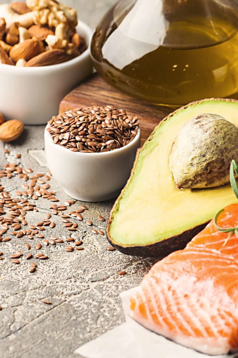 Add more salmon to your diet! Salmon contains omega-3 fatty acids which help keep skin moisturized and reduce inflammation. If you can’t, avocado, coconut oil, green leafy vegetables, and nuts.