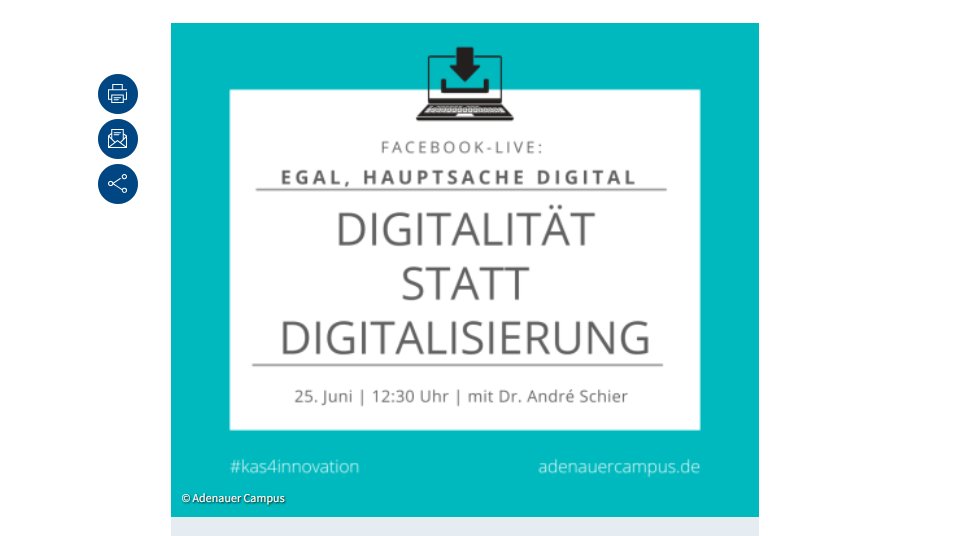 jetzt nochmal in schön... mit direktem Weg: #digitalitaet20 #SchuleNeuDenken #digitalität <a href="/DoroBaer/">Dorothee Bär</a> 
facebook.com/events/2828209…