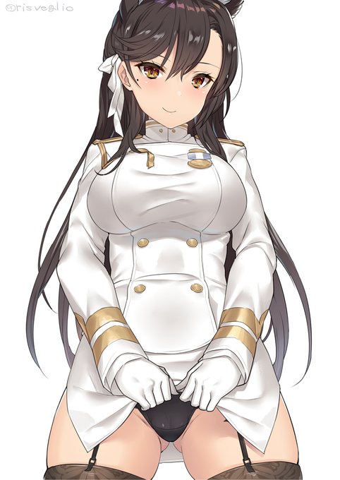 見せてくれる愛宕さんらくがき #アズールレーン #しゅうまつぱんつ 