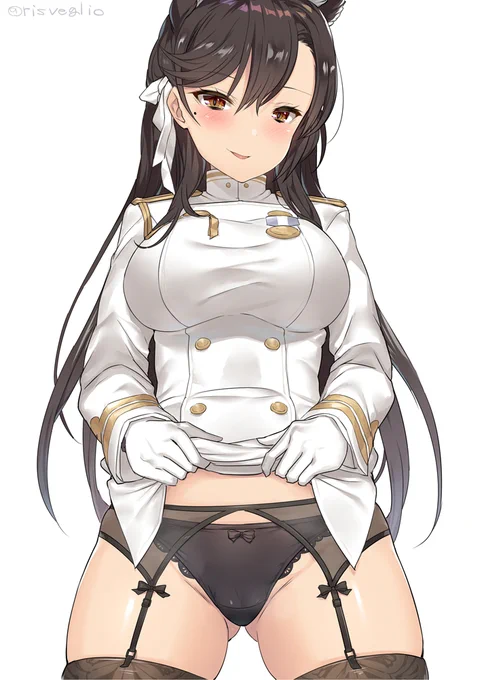 見せてくれる愛宕さんらくがき #アズールレーン #しゅうまつぱんつ 