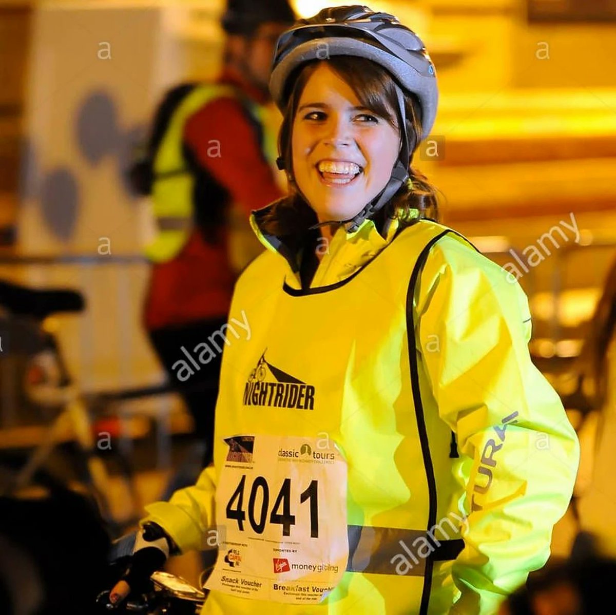 In 2011, Eugenie raised money for the RNOH by competing in the Nightrider cycling challenge.