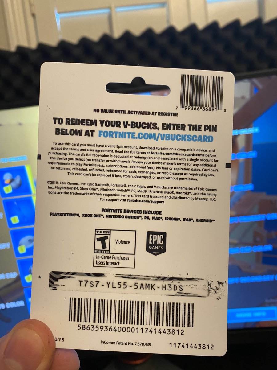 V bucks codes