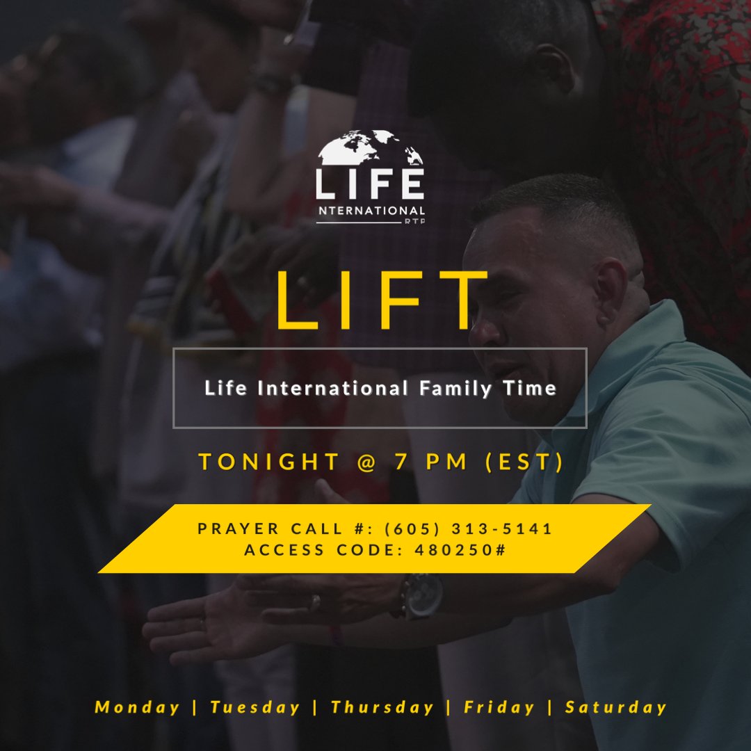 reallifenc's tweet photo. There’s no better time to LIFT the name of Jesus than tonight from 7 PM - 8 PM! Let’s press in and seek the Lord in prayer as a family. Please pass it on! #DoLifeWithUs #HazVidaConNosotros #WhereTheNationsGather #RTP #GLC #LiveGrowServe #FaithWorks #PrayerWorks #LIFT https://t.co/KQN7W9cMZu