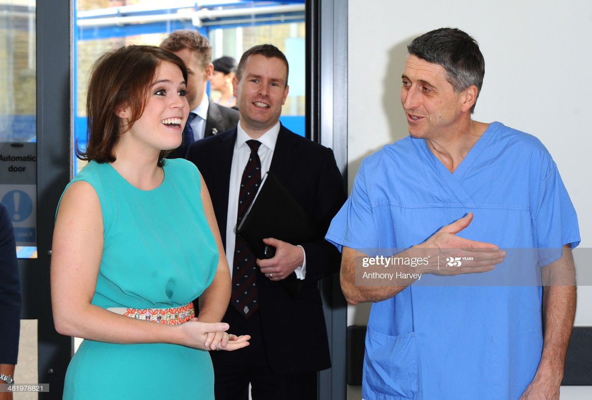 Eugenie stayed in touch with the medical staff who had looked after her. Her surgery was lead by consultant orthopaedic spinal surgeon Dr. Jan Lehovsky, who was later honoured with an invite to Eugenie's wedding. He described her as an inspiration to others with the condition.