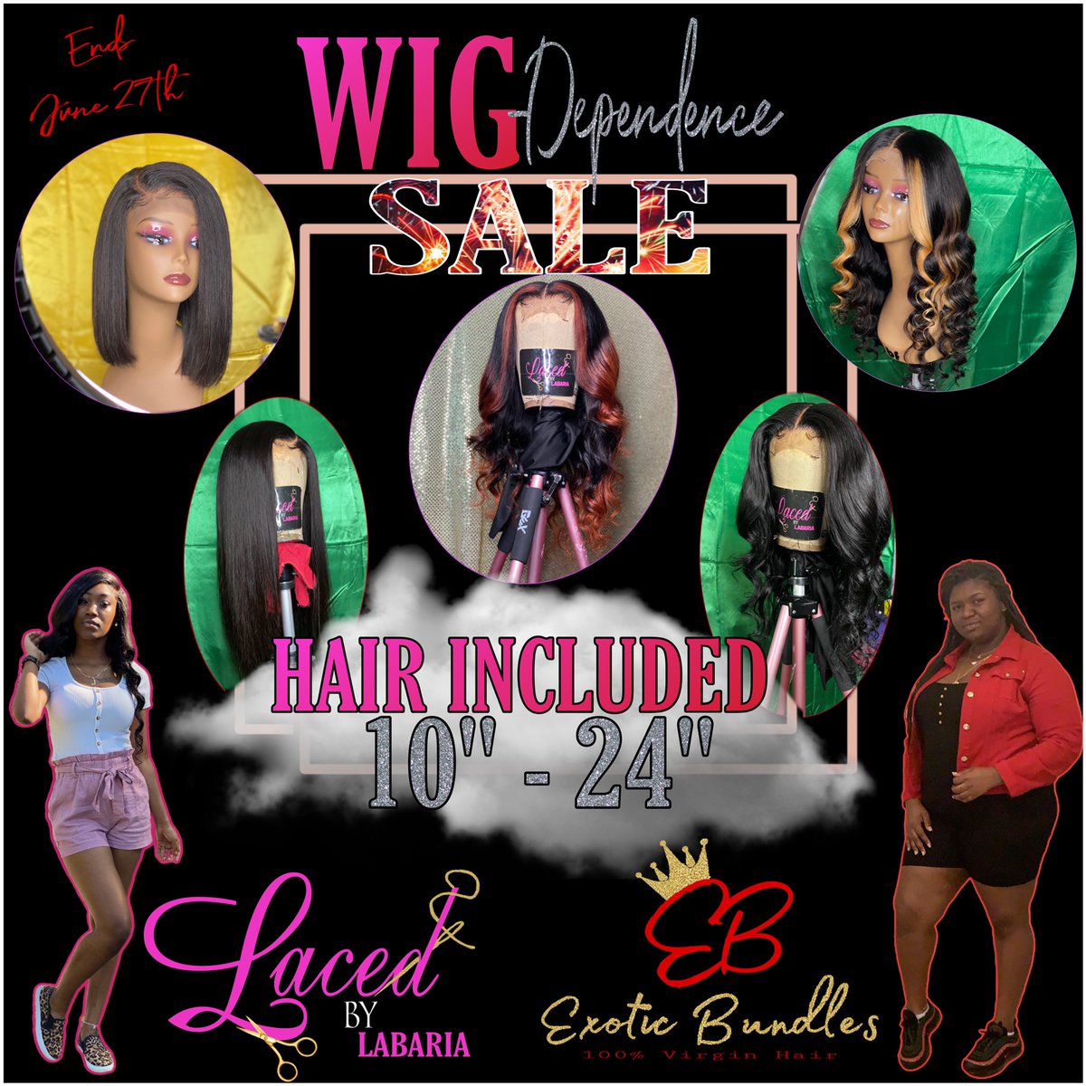 Sannybabiii's tweet photo. BYOB ( Bring Your Own Bundles )
Traditional Wig $40 
Frontal Wig $50

Hair Included 
10” - 14” $150 - $200 
16” - 28” $355

✨ Extra Services ✨
Coloring - +$10
Curly Textures - +$10

🌸 Sale Starts June 18th - June 27th 🌸

$GiftedHandsCEO

#LacedByLabaria 🍃 Exotic Bundles 🍃 https://t.co/mPMDmdOFjG
