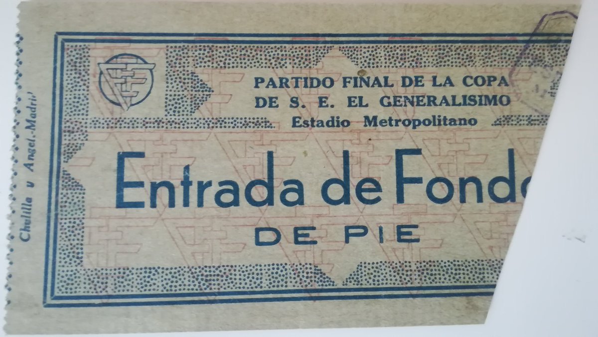 Única final de copa disputada en el Stadium Metropolitano. Y con derrota del Real Madrid por 0-1 contra el Athletic Club. 20 junio de 1943