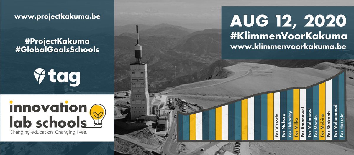 nineviaene's tweet photo. On #WorldRefugeeDay I celebrate #ProjectKakuma, my students & Mohammad's family.
Aug 12 I'lll climb the Ventoux to the benefit of our @SDGLabSchools in Kakuma. Each one of the last 11 km will be dedicated to my kids & their families.
πhttps://t.co/R9k6LIizJR
#KlimmenVoorKakuma https://t.co/1ZMpQ5LpvF
