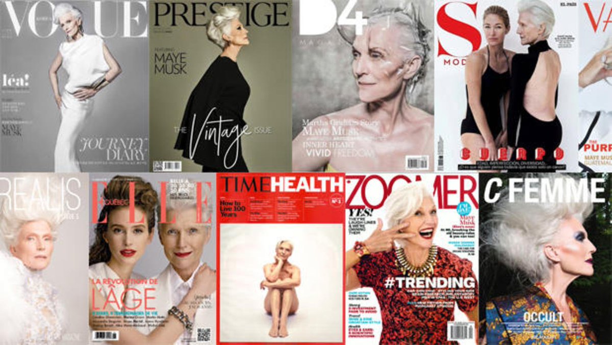 Mother Maye Musk https://www.imgmodels.com/mayemusk She "models"