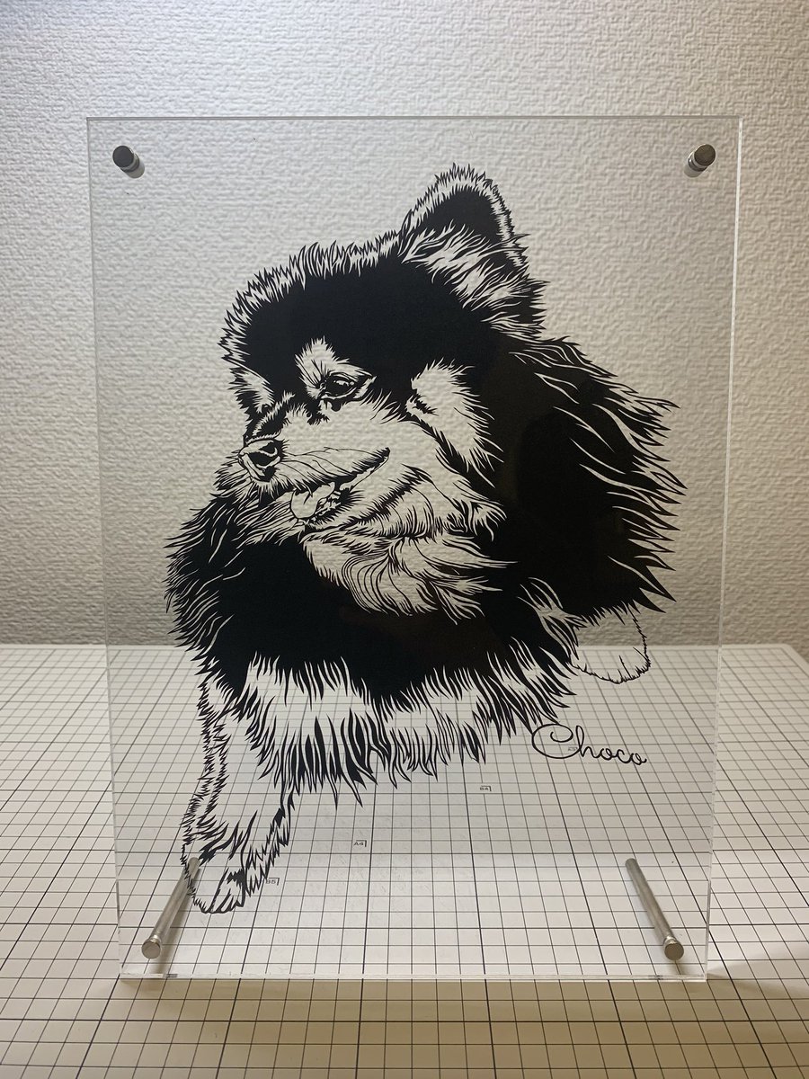 ポメ！ #切り絵 #ポメラニアン