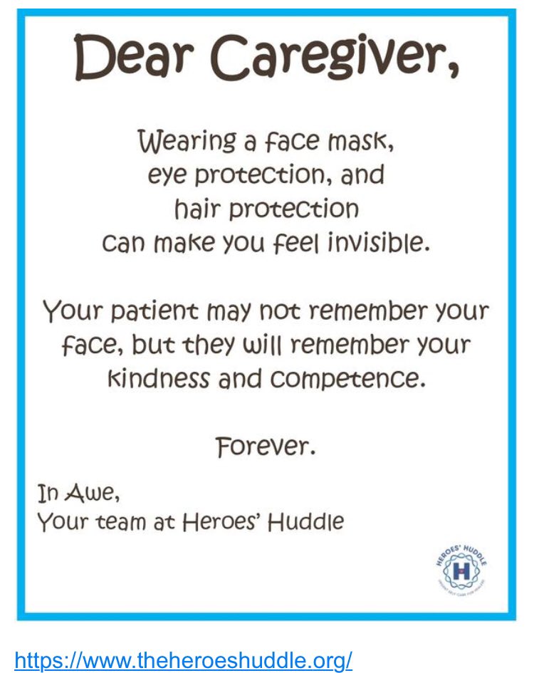 Sweeney Healthcare has partnered with 3 brilliant professionals to create a resiliency program For caregivers called Heroes’Huddle-Urgent Self Care for Healers! Sign up for a free subscription to Dear Caregiver Notes at theheroeshuddle.org