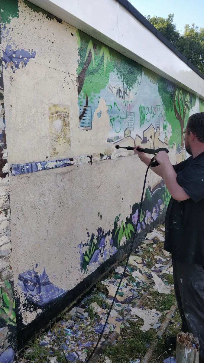 EEHackSpace's tweet image. Slowly but surely removing the #braveone graffiti. I don't think many will be sad to see it go.