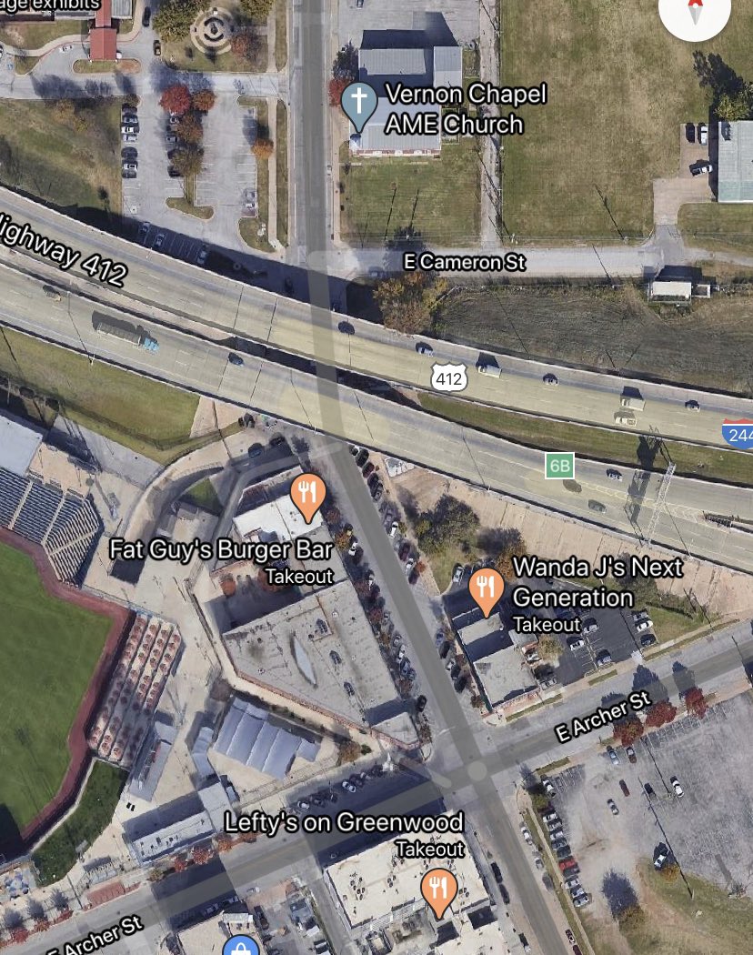 As folks learn about  #BlackWallStreet, they should also learn that the final nail in the coffin was a far more banal form of racism and white supremacy... The highway.