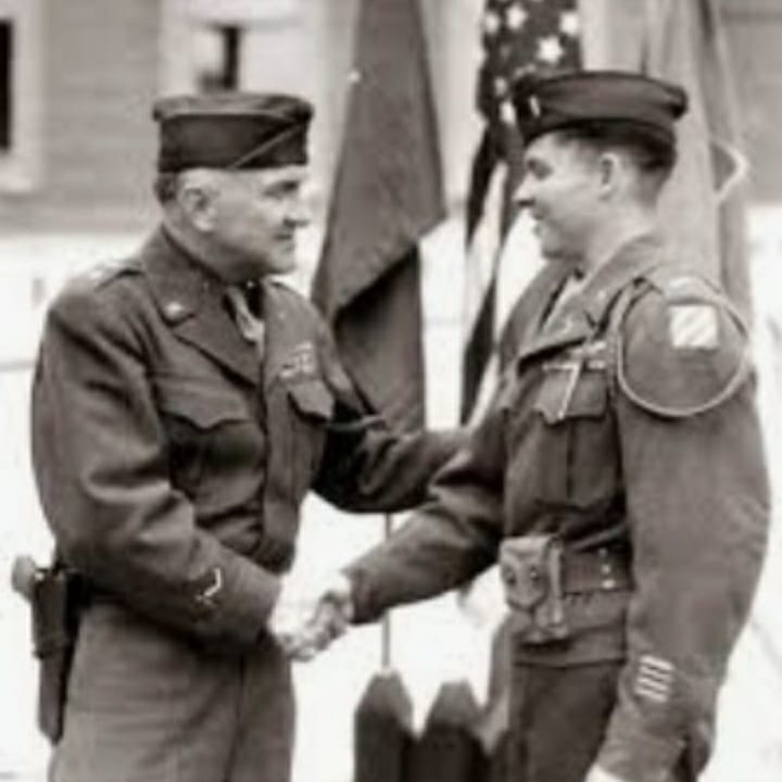 During his service his awarded medals included 3 Purple Hearts, 3 Bronze Star medals (one with "V" device), 2 Silver Star medals, a Legion of Merit, Distinguished Service Cross, and the Medal of Honor. 4/