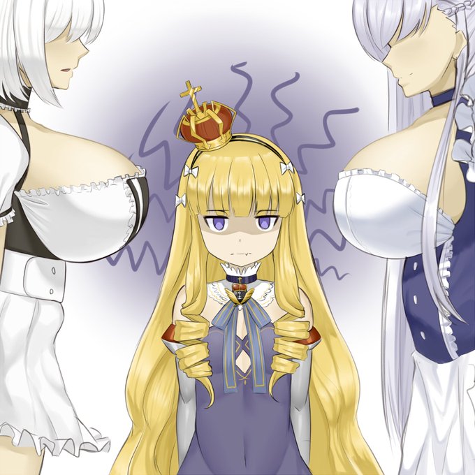 挟まれる陛下  #アズールレーン 