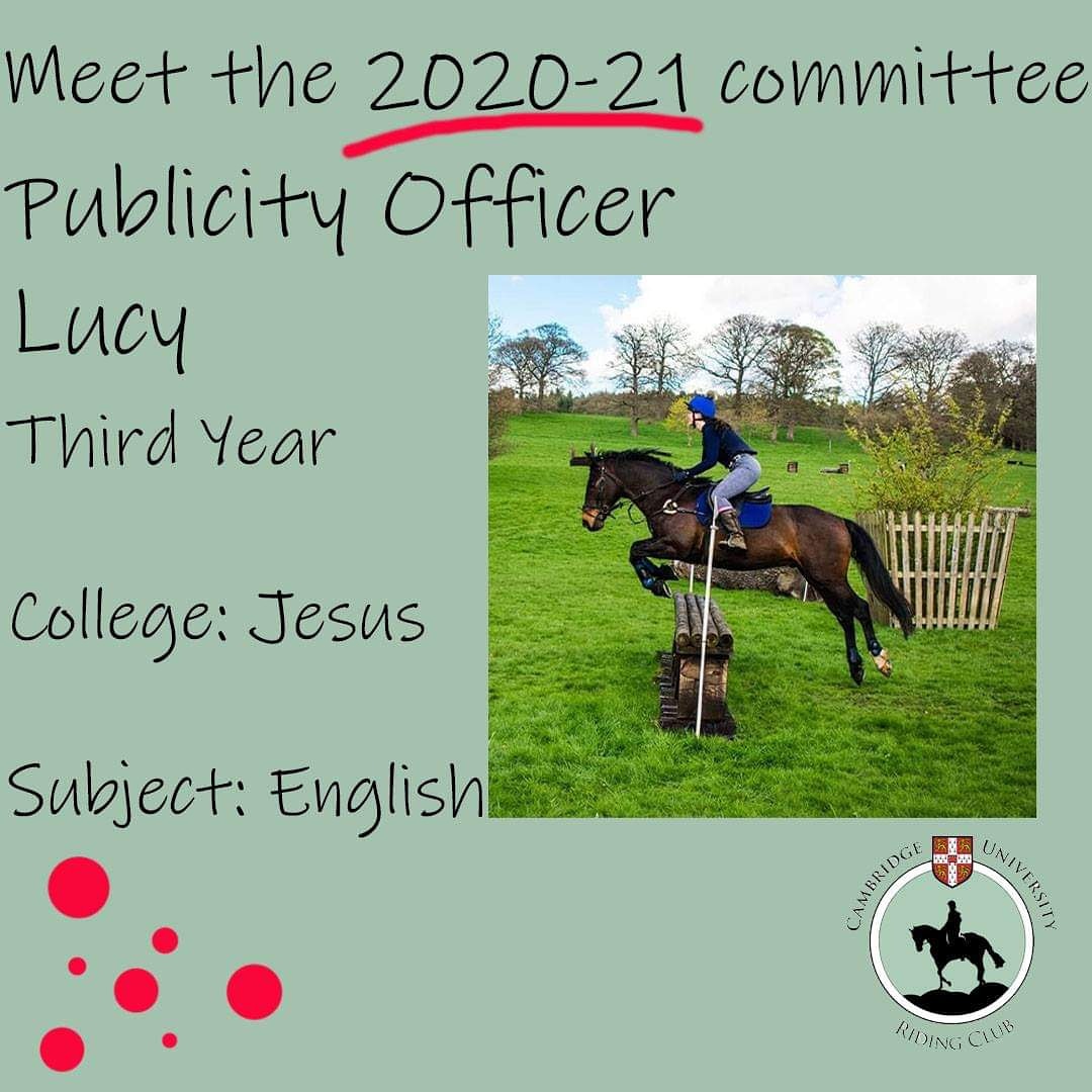 I'm Lucy, the publicity officer for next year! I'll be running the social media accounts.