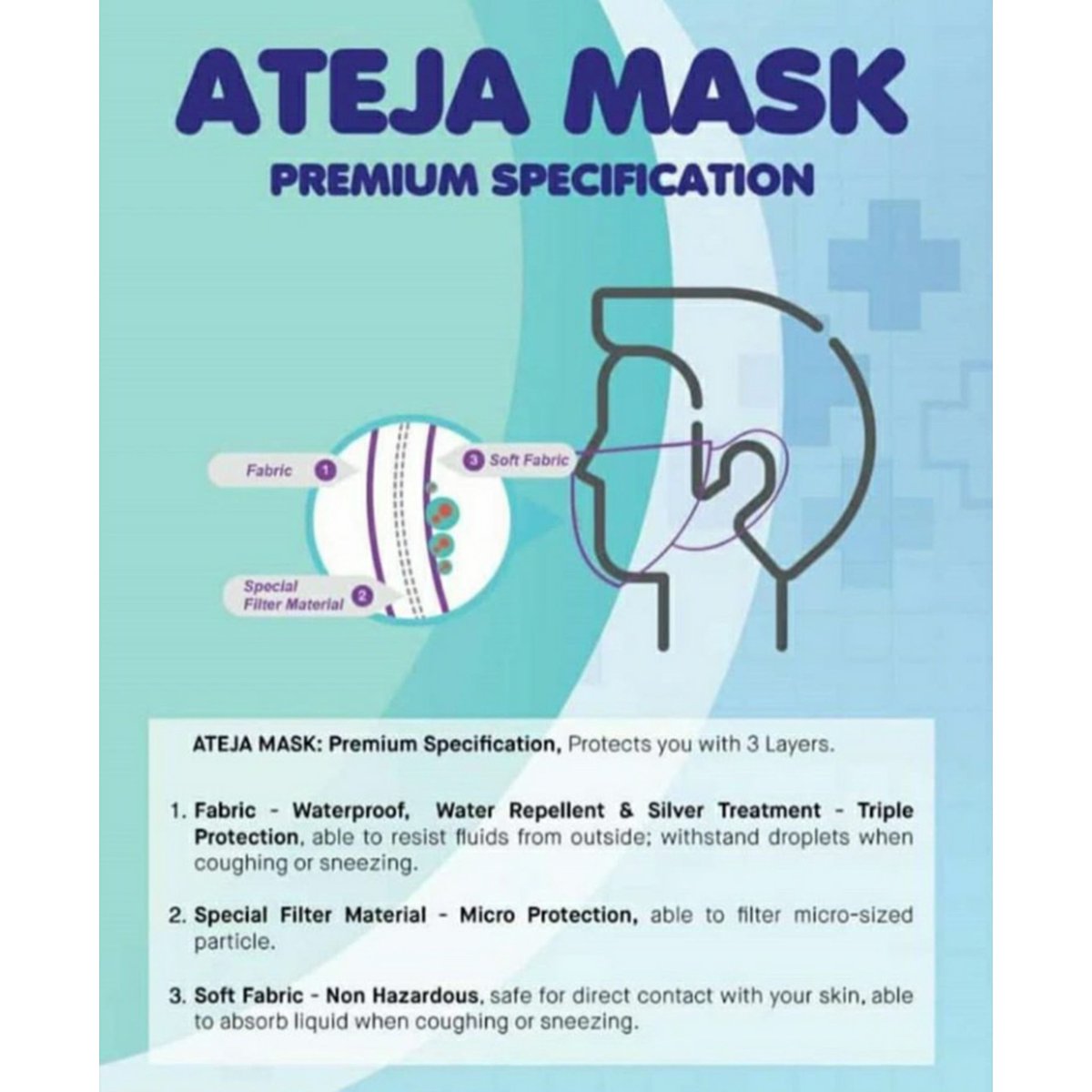 cheonsarang_id's tweet photo. WTS 

Masker kain ATEJA Premium Quality :
* 3 Ply
* Water Proof &amp; Water Repellent
* Soft Fabric
* Washable &amp; Reuseable
* Harga terjangkau

Dm untuk detail info 

#wts #maskerkain #masker #jualmasker #jualmaskerkain https://t.co/yQIbIeUFhh