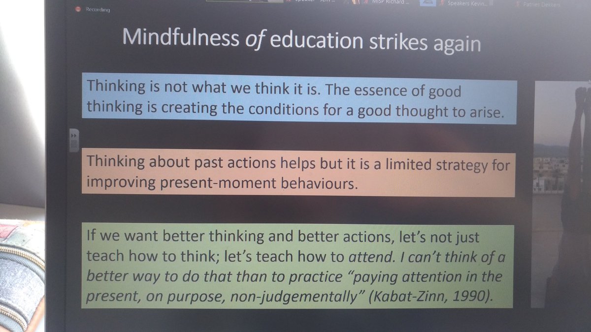 Thank you for a thought provoking talk and useful distinction between mindfulness in education, mindfulness as education, mindfulness of education.  <a href="/OrenErgas/">Dr. Oren Ergas</a> <a href="/dotbschools/">Find us at @MiSPcharity</a>