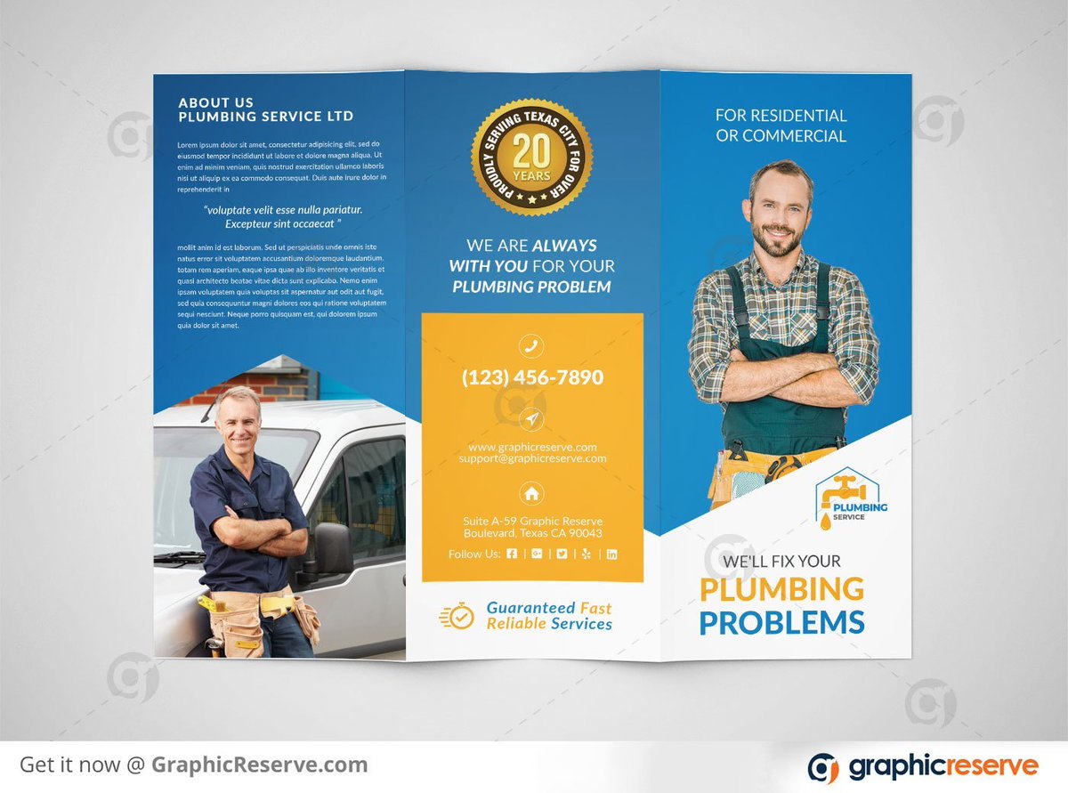 HiAbuNaser's tweet photo. Plumber Tri-Fold Brochure Template was designed for exclusively maintenance, repair work, and the Plumber service industry or any business-related. Design is simple, modern, clean, and professional.

Download: https://t.co/BcEh4lmpTD

#plumber #plumbing #PlumbinDallas https://t.co/PSz1i0Vcpc