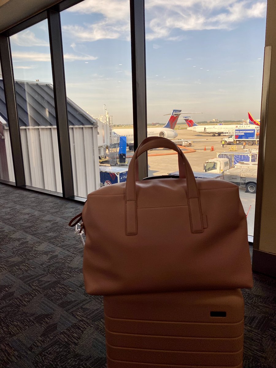 mandyburnette's tweet photo. @Delta  you’re the only airline I’d fly during a global pandemic. So excited to see mom in a couple of hours! @away  @goldsheeptweets https://t.co/ctf6fVvBeO