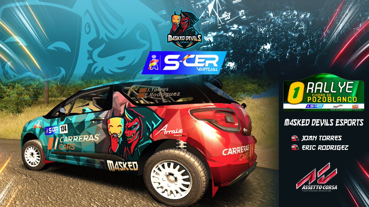 m4sked_devils's tweet photo. #AssettoCorsa
Nuestro piloto @jtorres97 está corriendo el RAL·LI POZOBLANCO 2020 de @SCERvirtual desde las 16:40 con su copilito #EricRodriguez.
📺 https://t.co/sV1918PCWa (Onboard)
📺 https://t.co/uJF71dgDdh (Oficial)
@MotorReal @club_simracing
#GoDevils 😈 https://t.co/Ffo73hFt9a