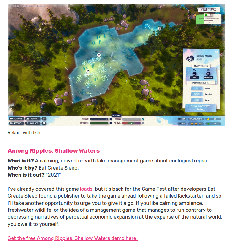 The lovely people over at <a href="/rockpapershot/">Rock Paper Shotgun</a> mentioned our demo again! 

rockpapershotgun.com/2020/06/19/the…