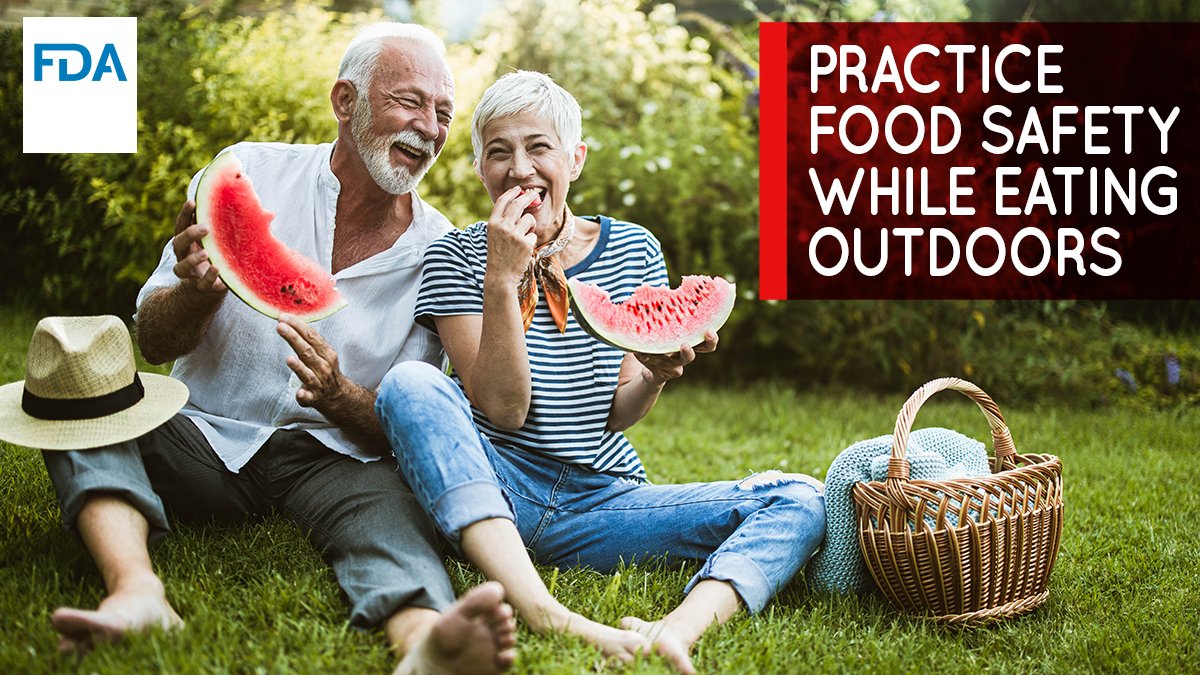 Summer is the perfect season for a backyard picnic, but safe food handling when eating outdoors is critical. We have information to help you prepare your picnic site &amp; serve food safely once it’s time to eat. Find it here: go.usa.gov/xNGbs #FoodSafety