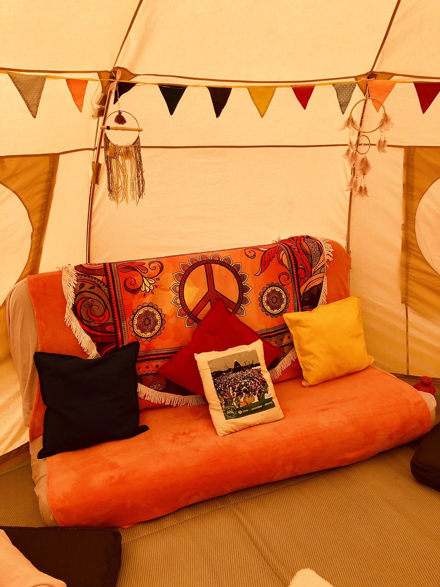 pitchnpartyuk's tweet photo. @glastonbury getting glasto ready for the weekend with our bell tents #GlastoAtHome @bbcglasto https://t.co/WwX4ATYj5v