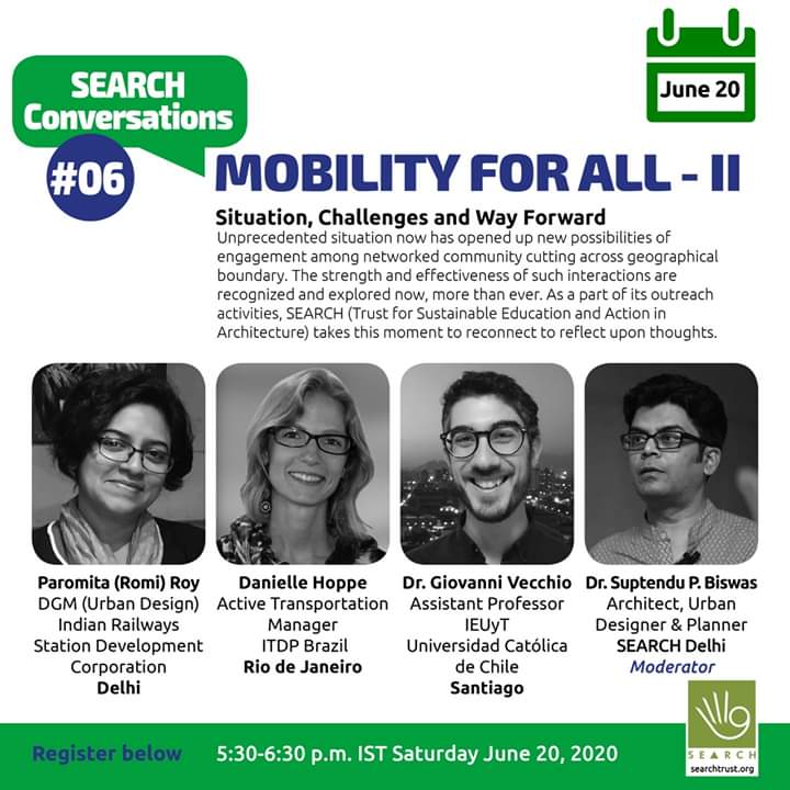 Today I joined the Search Conversations #6: Mobility for all, mobility as a human right #Right2TheCity #MobilityTalks @search_trust