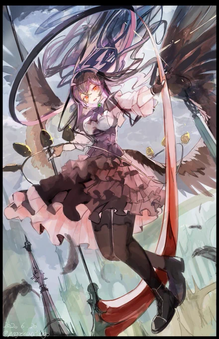 黒天使さん…!
#創作 #オリジナル 