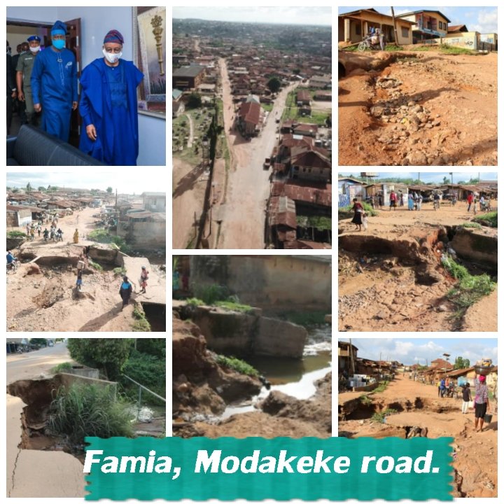 HARDEYRHEMMYMo1's tweet photo. Famia - Modakeke road to be reconstructed after 17 years. 

No wonder Oluwo described Oyetola as a Miraculous Governor.

Covid dey, Covid no dey, @GboyegaOyetola continues his good works.

#Oyetola

#ForGreaterOfOsun

#Ilerioluwaisworking

#OsunIsProgressing https://t.co/JdDwzFEB94