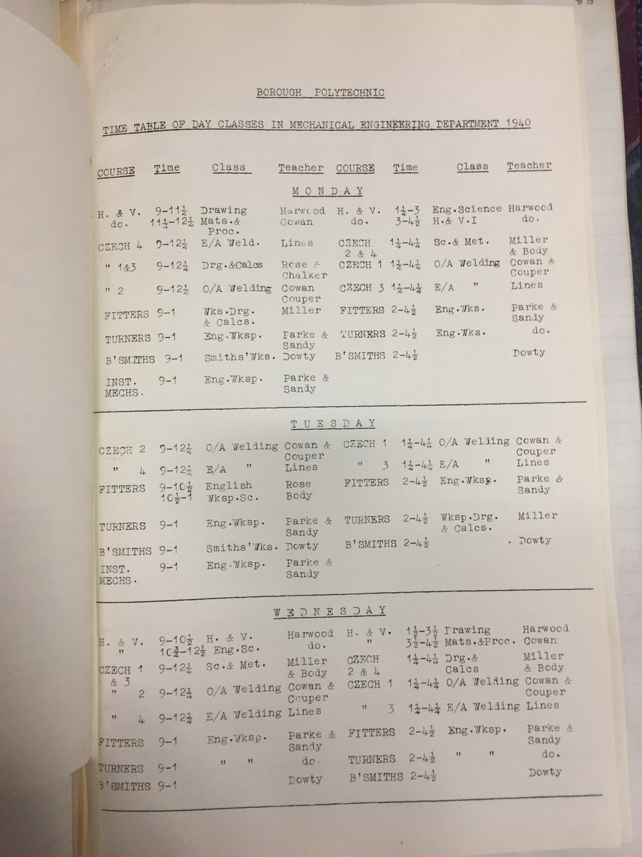 These two images show the timetable for the refugee classes in the Engineering Department.  #WorldRefugeeDay   4/5